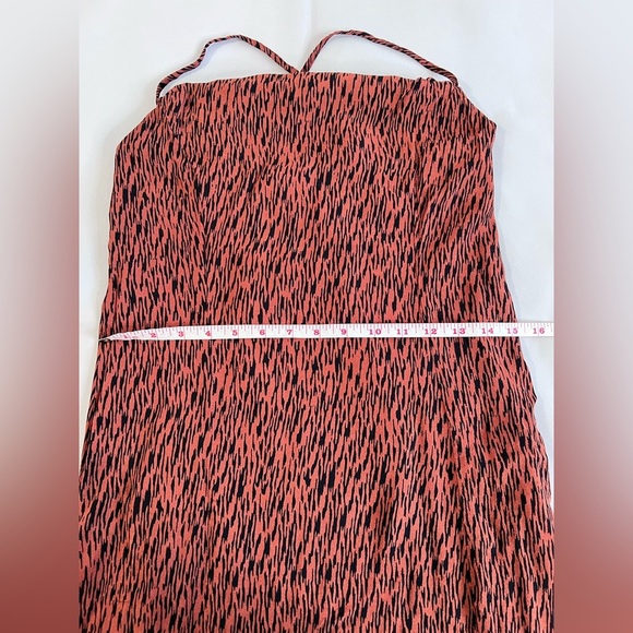 Leith MIDI Dress Rust Henna Size XS Women’s Zipper On The Side - Picture 6 of 13